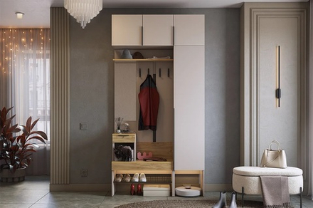 Баско (MebelSon) Набор мебели для прихожей (комплектация К4) кашемир