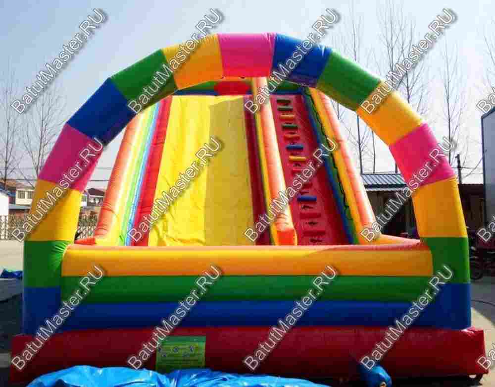 Детский надувной батут-горка "Без радуги никуда" 14*5*9 м
