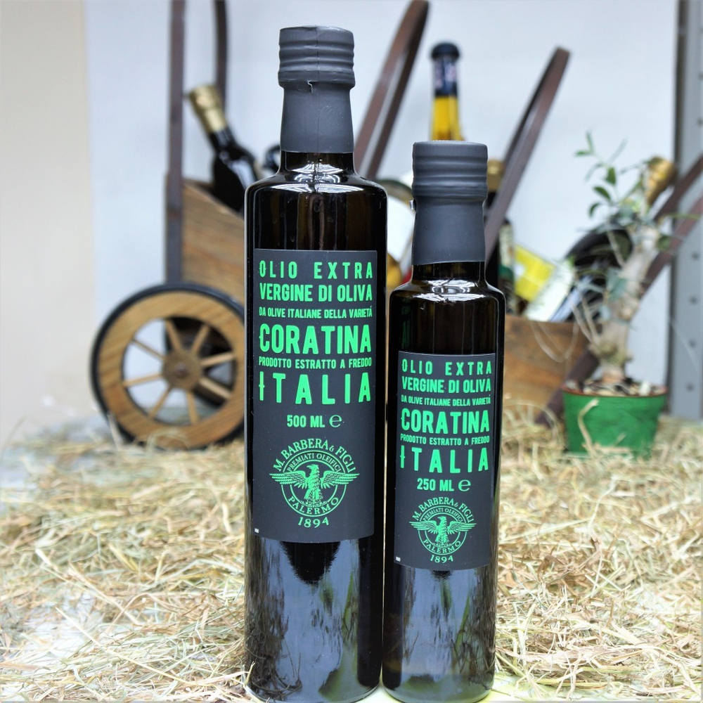Оливковое масло BARBERA CORATINA Extra Virgin 100% Italiano, 500 мл Италия