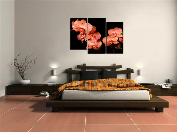 Модульная картина "Ночные цветы"