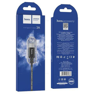 Кабель USB на Type-C Hoco X14 (black)