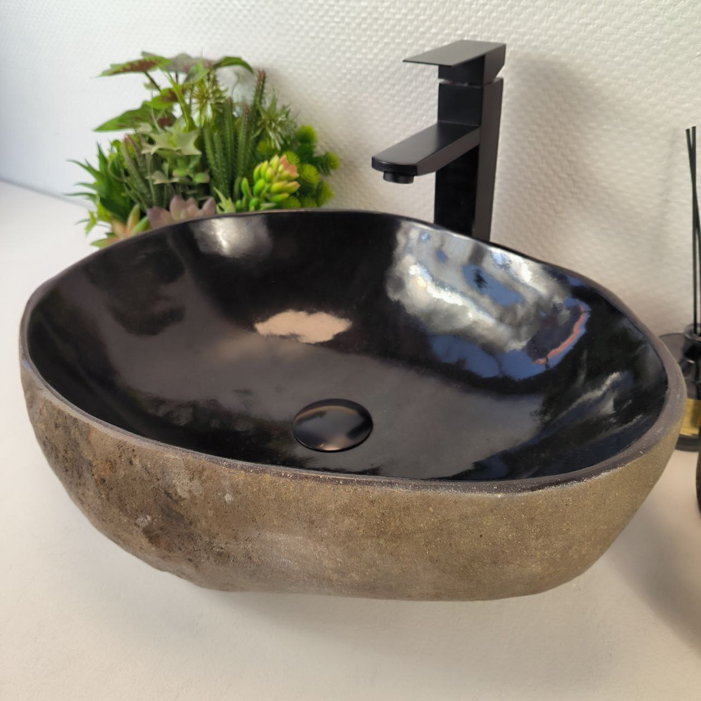 Раковина из речного камня RS-65368 47*38*15 0861