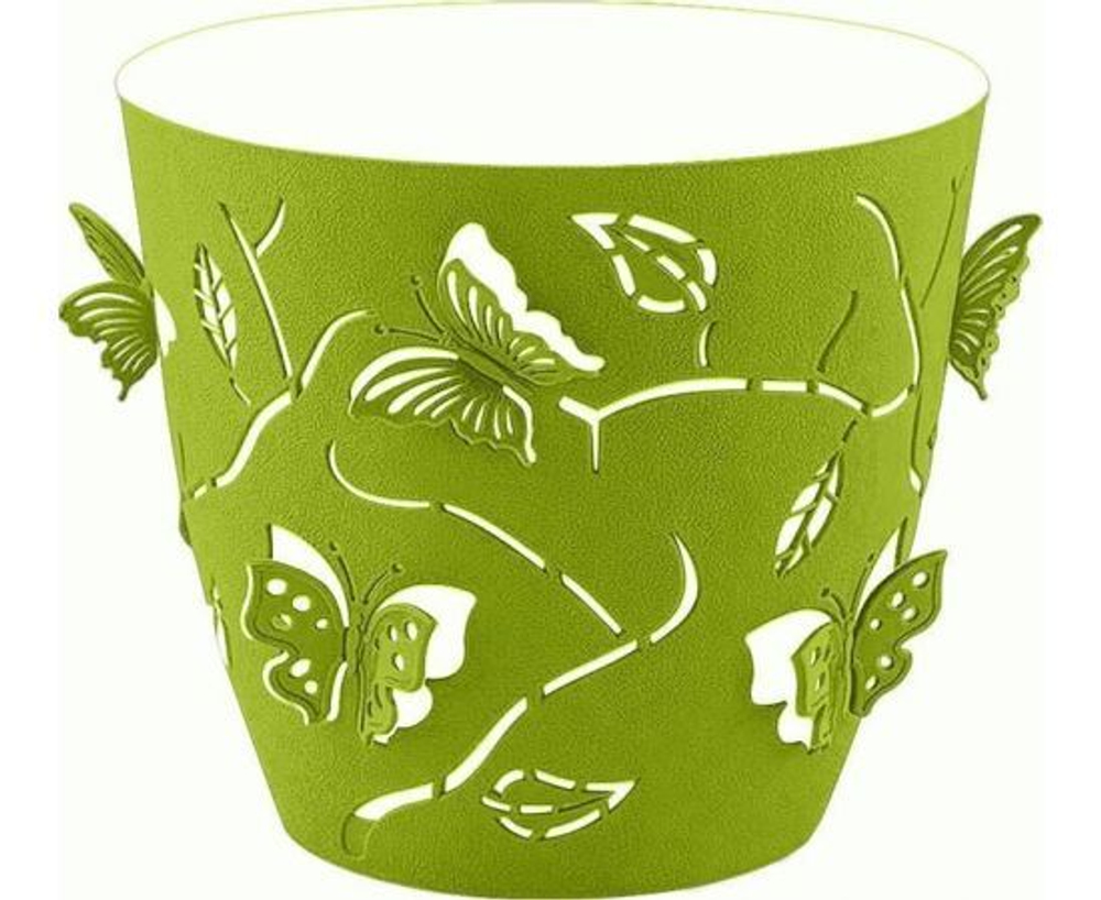 Горшок для цветов пластиковый PLAST TEAM / Пласт Тим Butterflies емкость с дренажными отверстиями для орхидей круглый, прозрачный D-115мм 0.7л / выращивание растений (комплект из 4 шт)