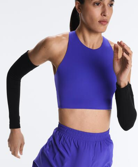 Oysho Топ Light Touch с перекрестной спинкой, синий