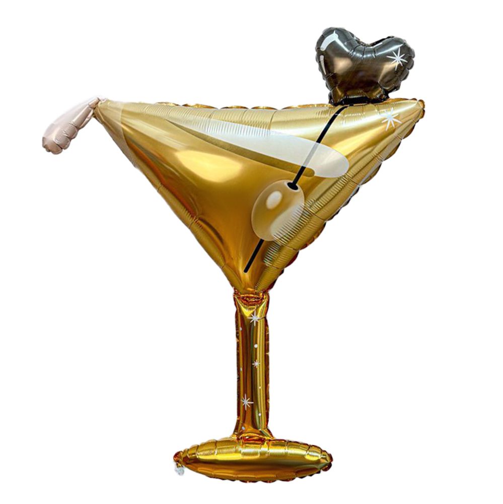 Фигурный шар из фольги в виде бокала мартини