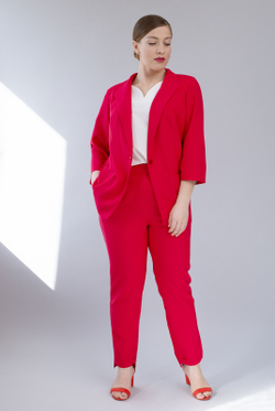 Жакет летний 3288АПА, красный #38К043288АП