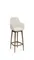 Полубарный стул Konna 65 см бежевый с ножками из темного ясеня