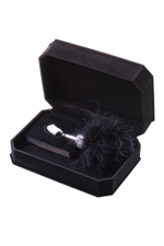 Анальная втулка маленькая с черной опушкой 8,5 см