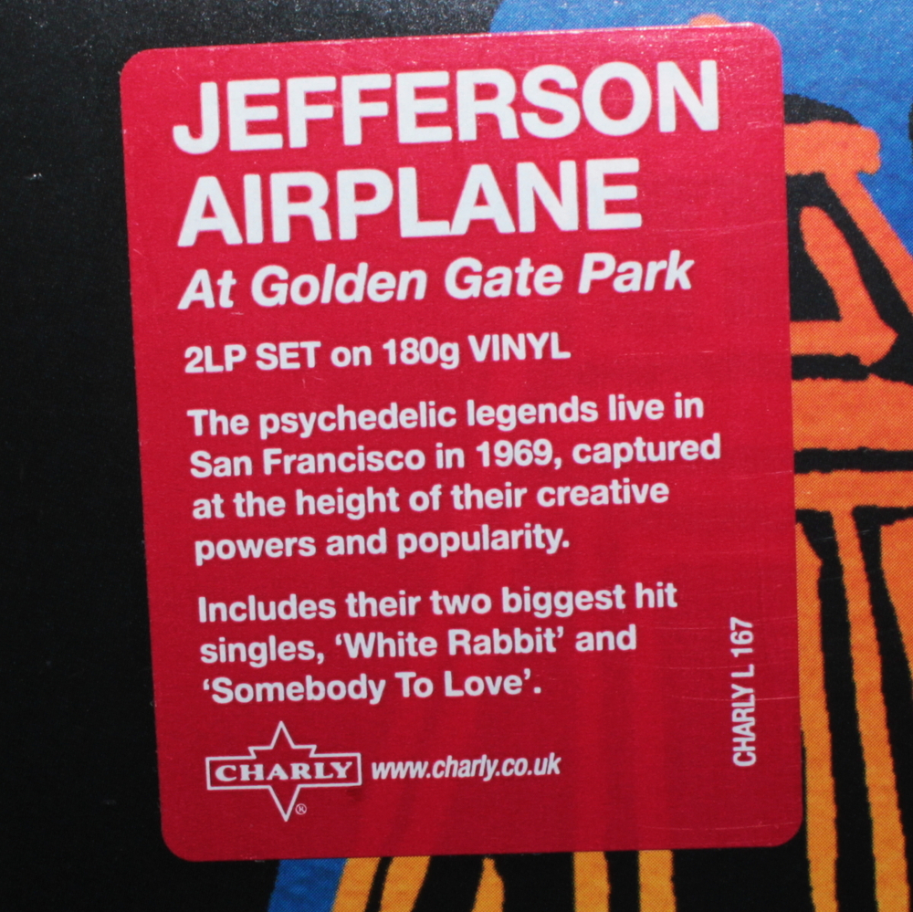 Jefferson Airplane / At Golden Gate Park (May 7 1969) (2LP)