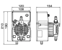 Etatron Насос дозирования мембранный DLX-MA/MB 5-7 230V