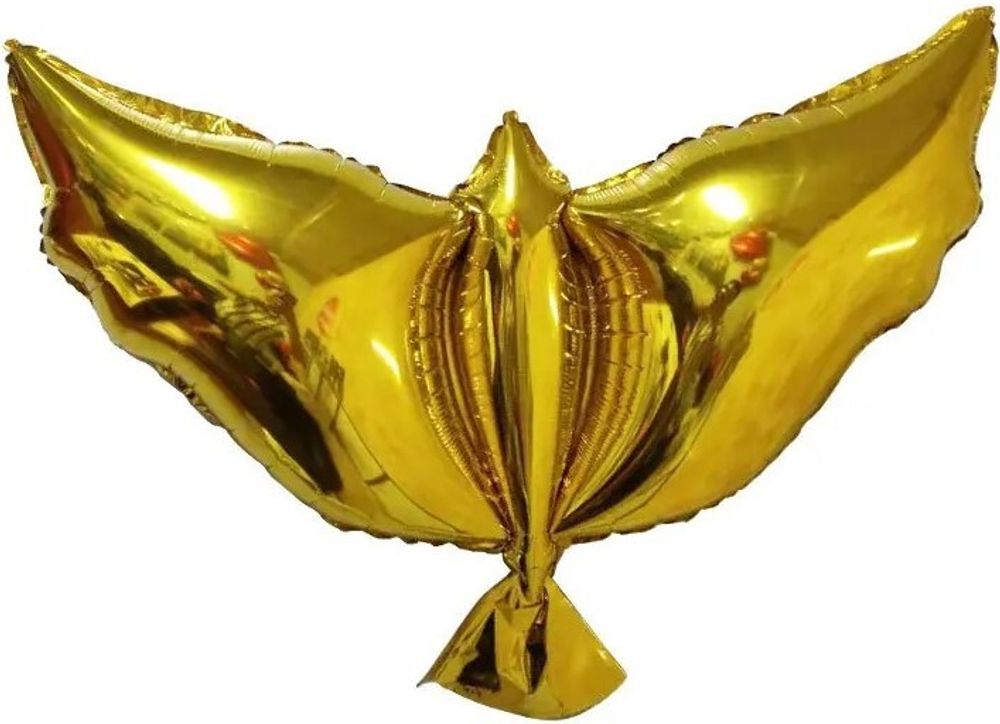 Фигурный шар с гелием в виде золотого голубя