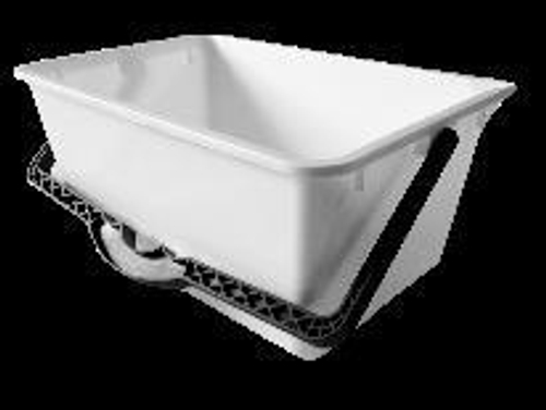 Ведро для краски пластм.12л, усиленное,  белое,  пластик. ручка,   Black White  DEСOR/1878017