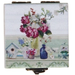 Шкатулка деревянная с зеркалом «МАРЦИПАН», ароматная вербена, 6.5*6.5*4.5см (в коробке)