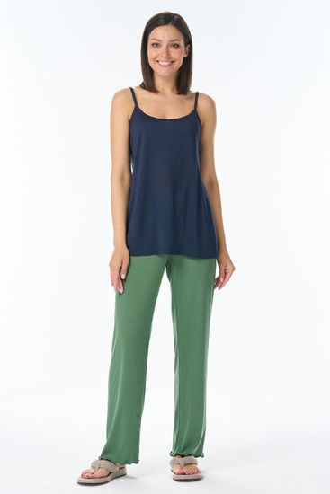 Майка женская на тонких бретелях Лори L1131-G59.2F01 тёмно-синяя