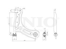 Рычаг подвески поперечный передний нижний правый UNIO SSP-40075