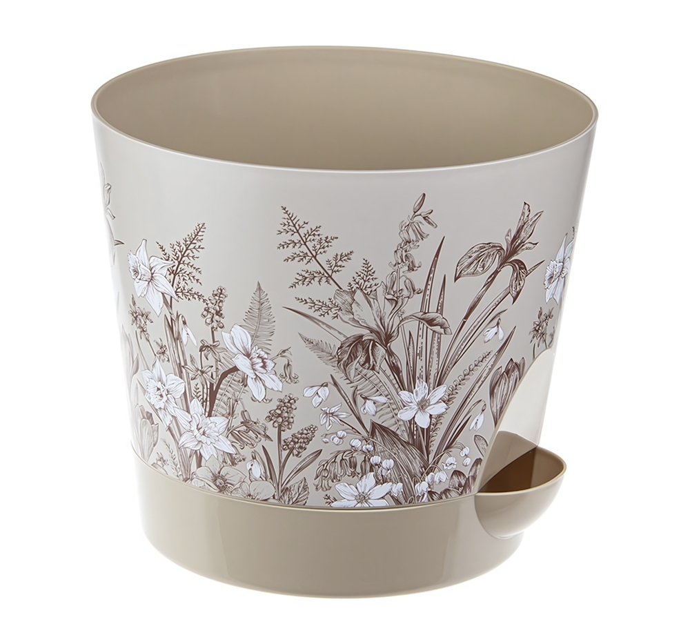 Кашпо НИКА ДЕКО D120мм 0,8л с прикорневым поливом М3076