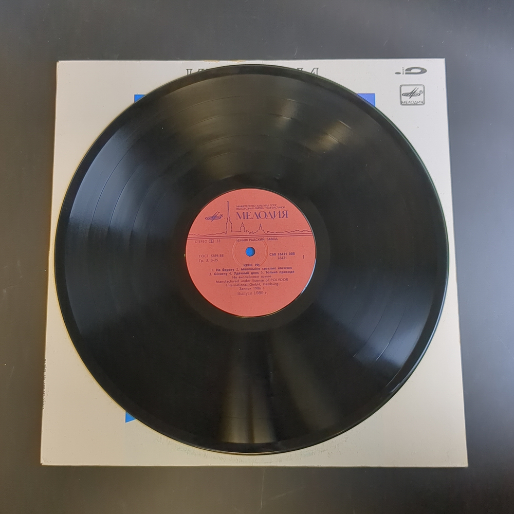LP Chris Rea - On The Beach / Крис Ри - На берегу. Виниловая пластинка 12 дюймов. Мелодия СССР 1986 год. Лицензия Гамбург
