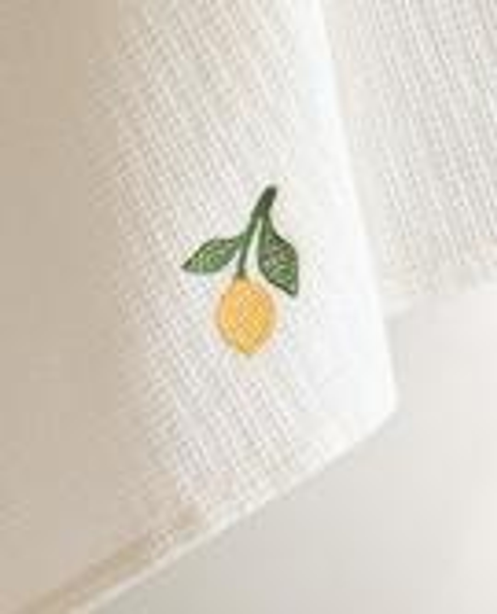 ZARA HOME КУХОННОЕ ПОЛОТЕНЦЕ С ВАФЕЛЬНЫМ УЗОРОМ, ЗЕЛЕНЫЙ