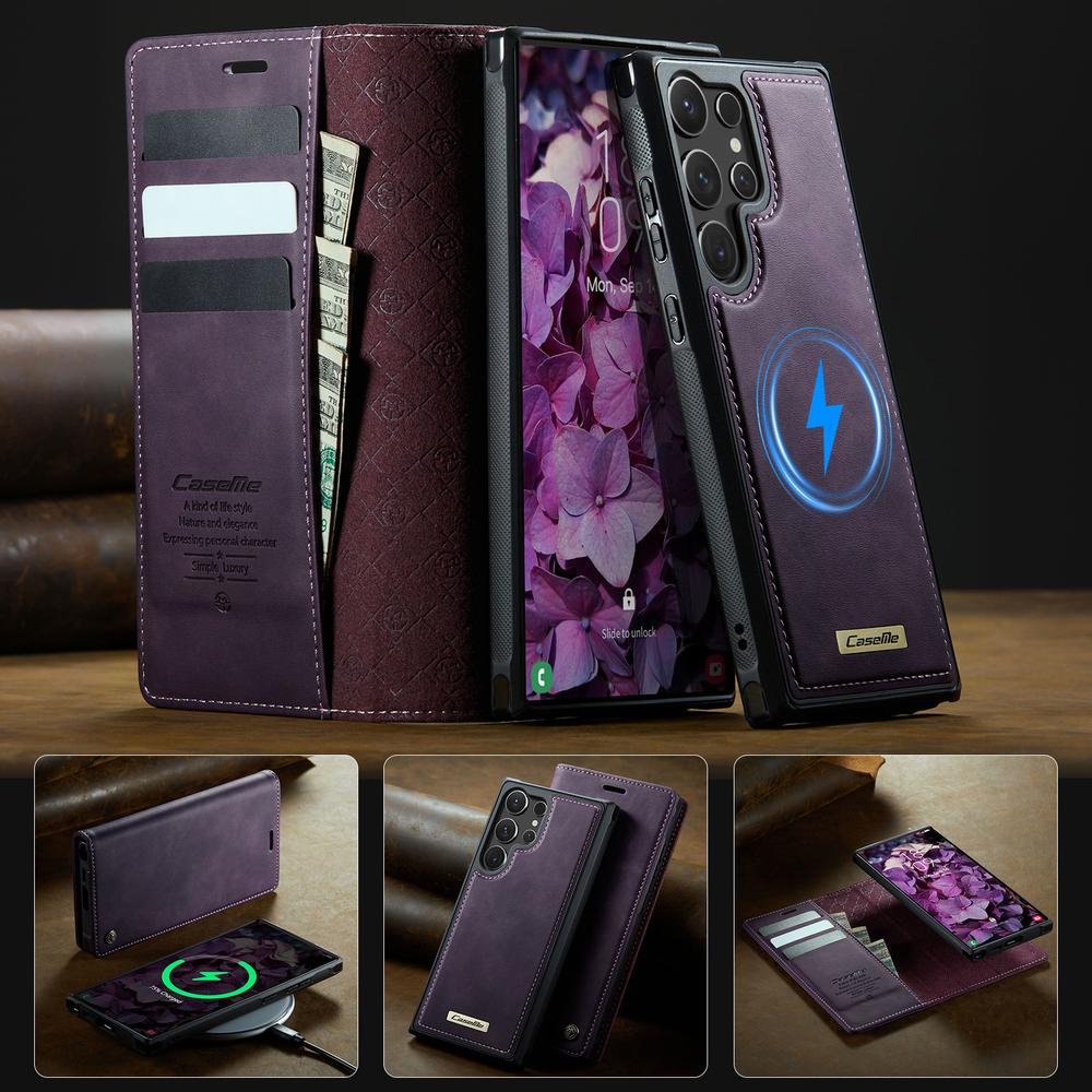 Чехол-кошелек CaseMe 2 in 1 MagSafe Samsung Galaxy S23 Ultra