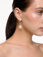 Серьги "Lovely" с розовым кварцем Gold