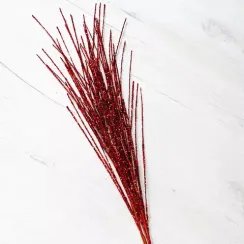 Ветвь Новогодняя красная 80 см., Christmas DeLuxe (89148)