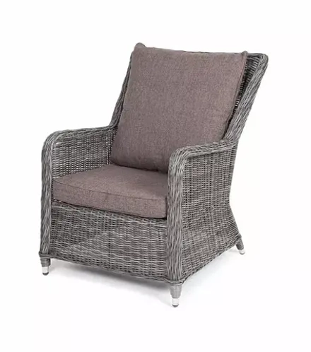 "Гляссе" кресло плетеное из искусственного ротанга, цвет графит