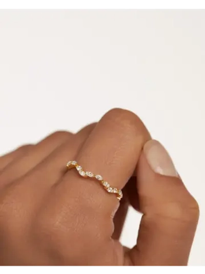 Кольцо Lake серебро 925 пробы покрытое золотом