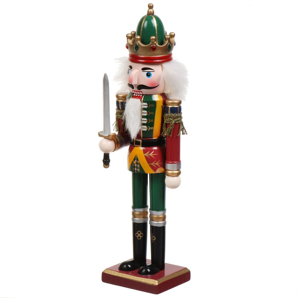 Фигурка декоративная дерево, Щелкунчик 3, 30 см, на подставке, AI-0807018