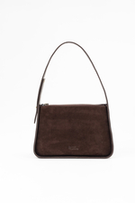 Louis Lefevre Сумка женская натуральная кожа замша через плечо средняя коричневая