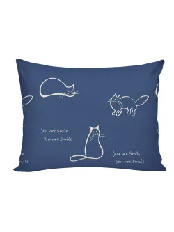 Постельное белье Полисатин Мечта "Котики" 1,5-сп Наволочка 50х70 см 1 шт Простынь на резинке 90x200 смПододеяльник 145x215 см