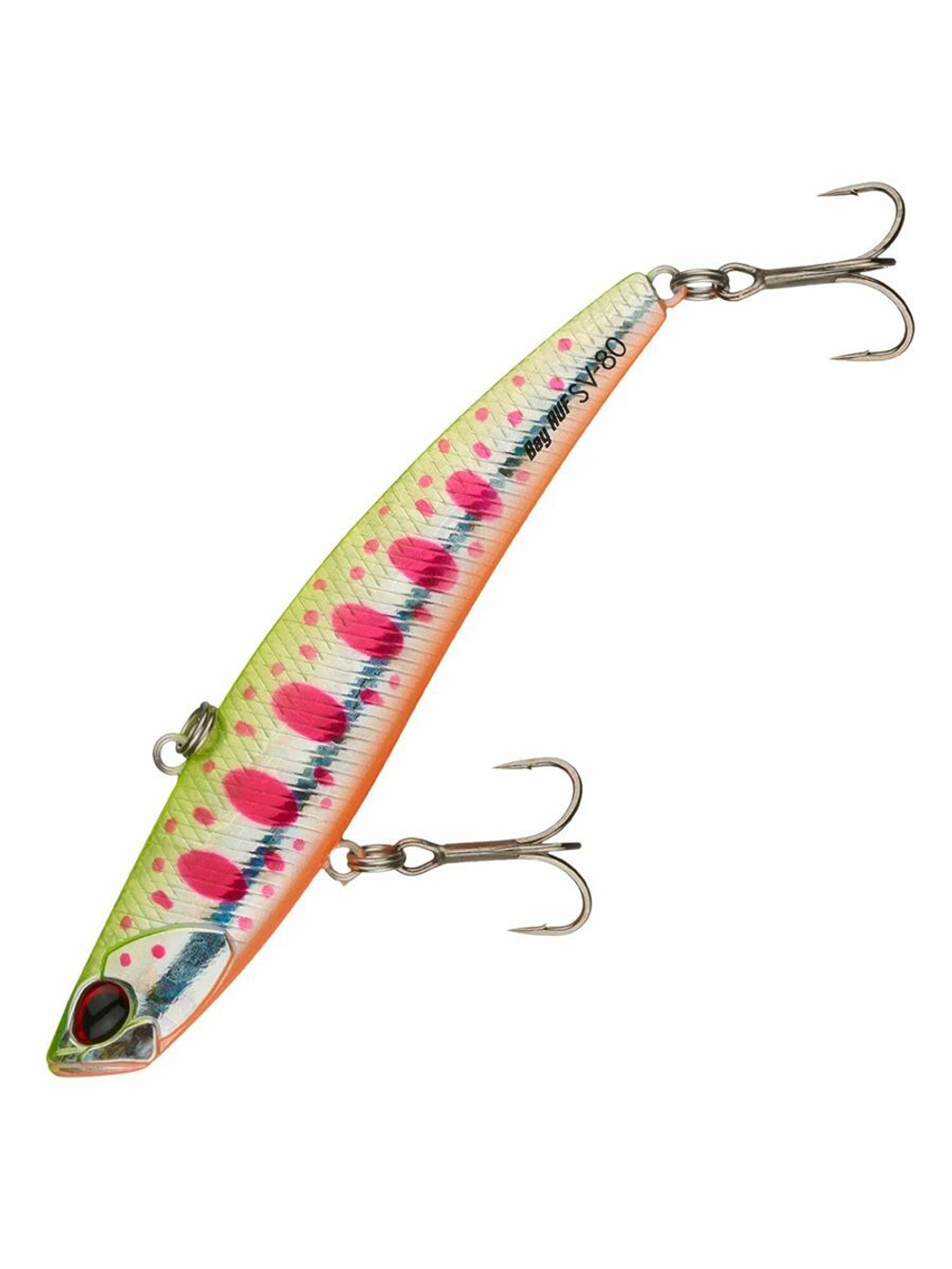 Воблер DUO Bay Ruf SV Vibe 80S, ADA4062 Chart Back RB, 80 мм, 15 г, тонущий, виб