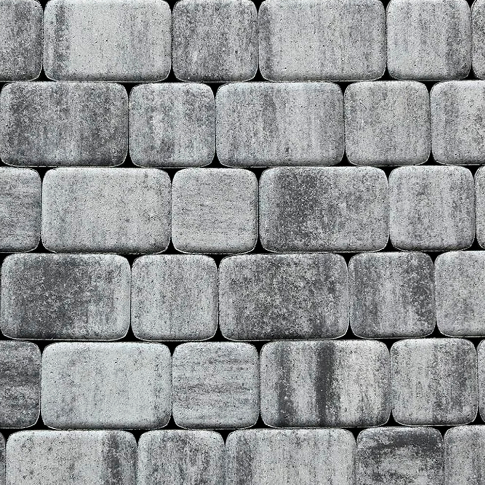 ТРОТУАРНАЯ ПЛИТКА КЛАССИКО - А.1.КО.4 ЛИСТОПАД ГЛАДКИЙ АНТРАЦИТ, КОМПЛЕКТ ИЗ 2 ВИДОВ ПЛИТ