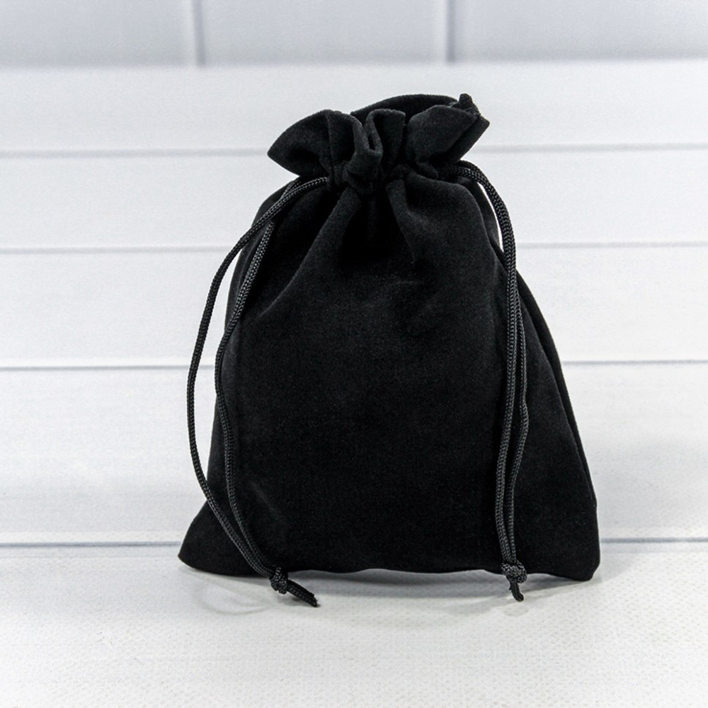 Мешочек 12х15см Бархат класс Б (Черный)