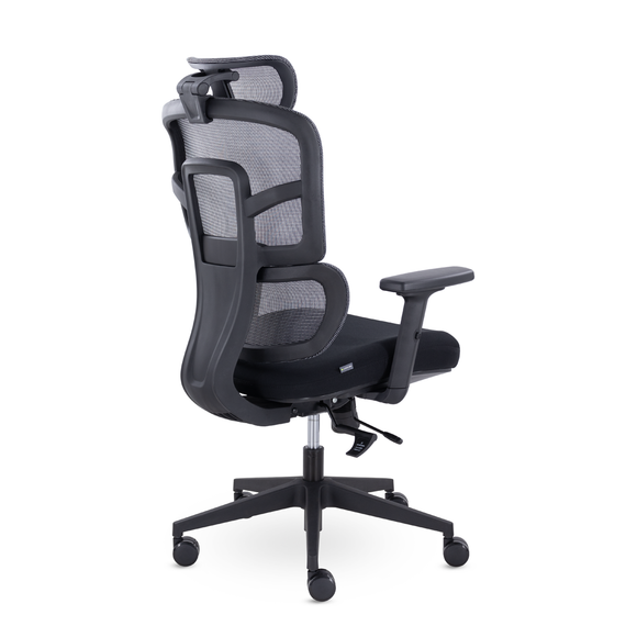 Кресло UTFC Киото М-250 черный пластик (серый/черный)