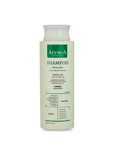 Шампунь для жирной кожи головы и окрашенных волос Arym•A с авокадо, 400 мл