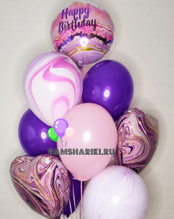 Сердце "Фиолетовый мрамор" 46 см