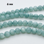 Перламутр тонированный, цвет мятный, диаметр 5,8 мм, цена за 29-30 шт (1/2 нити)