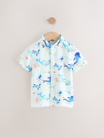 Рубашка с коротким рукавом для мальчика Next AB6-485, Голубой