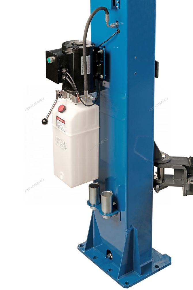 NORDBERG (N4122HM-4B) Подъемник 2-стоечный 4 т, с верхней синхронизацией, снятие со стопоров с одной колонны, 380 В, синий