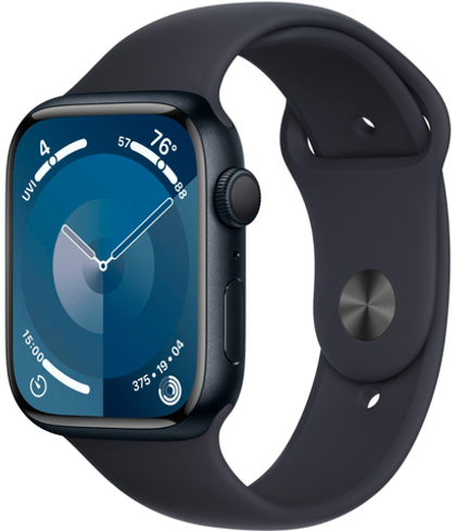 Apple Watch Series 9 41 мм, корпус из алюминия цвета «темная ночь»