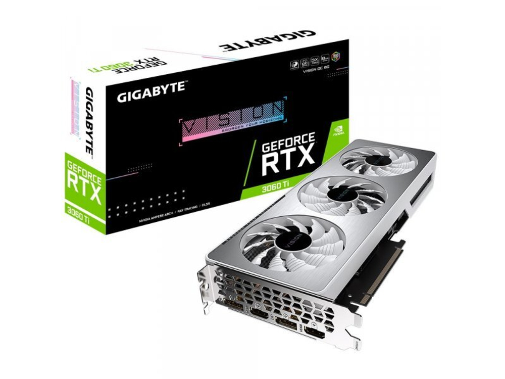 Видеокарта Gigabyte Nvidia GeForce RTX 3060 Ti [GV-N306TVISION OC-8GD]