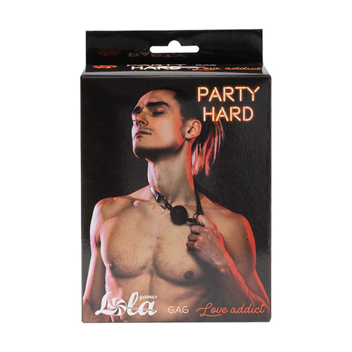 Черный кляп 4,5см на замочке Lola Games Love Party Hard Addict 1146-01lola