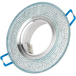 Светильник встраиваемый cо светодиодной подсветкой ЭРА DK LD1 BL под лампу MR16 GU5.3 голубой | Встраиваемые LED светильники