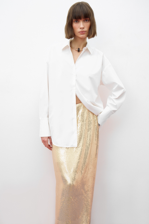 Юбка миди из пайеток