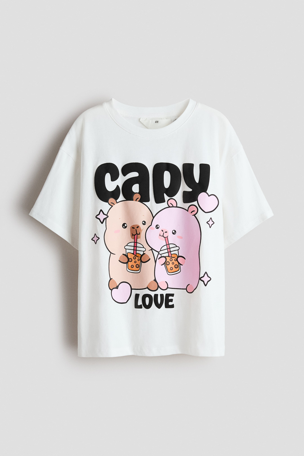 H&M Футболка с принтом, белый