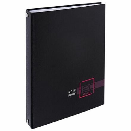 Тетрадь на кольцах 120л, А5, Brauberg Dark, обложка ламинированный картон