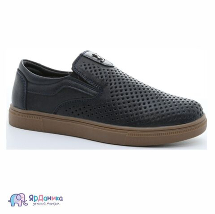 Школьные туфли Olipas черные с перфорацией C1630-5