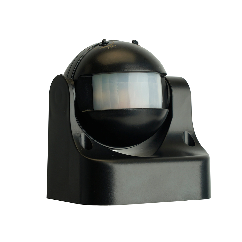 Датчик движения 1200W 12m 180° черный, SEN11