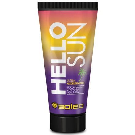 SOLEO HELLO SUN - Крем Ультра-ускоритель для загара с маслом какао 150мл