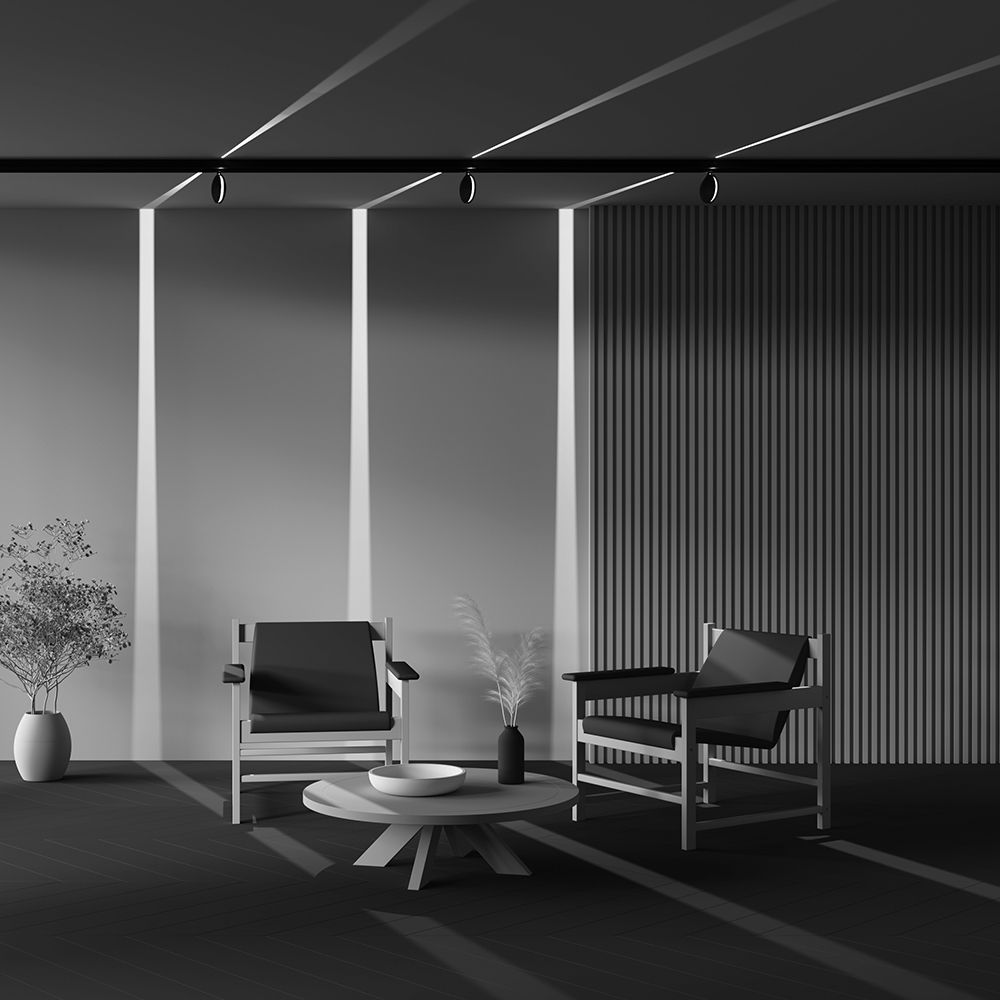 Трековый светильник Maytoni Exility Outline TR090-2-6W4K-B